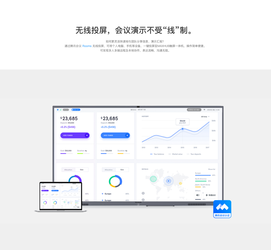 MAXHUB 智能會(huì)議平板 騰訊會(huì)議 Rooms 專款